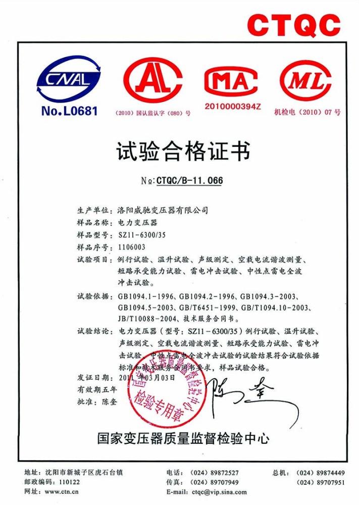 Power transformer inspection report